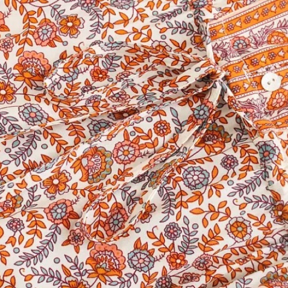 SOLD OUT Boho Gypsy Short Flutter Sleeve Floral Dress - Picture 6 of 6